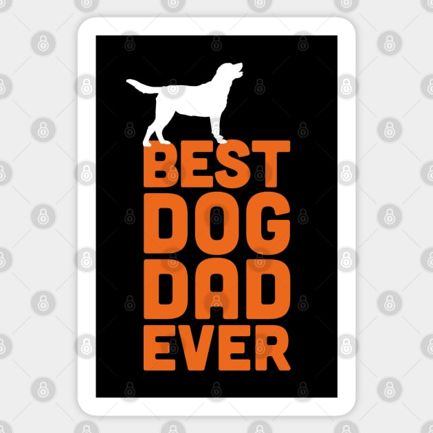 Best Labrador Retriever Dog Dad Ever - Orange Dog Lover Gift Sticker by Elsie Bee Designs